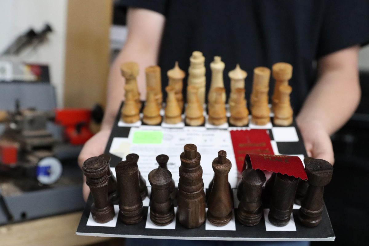 Close up of Joseph Berrys chess set