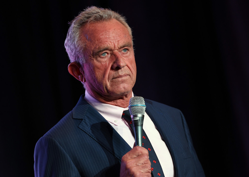 Robert F. Kennedy Jr. speaking at the Libertarian National Convention in May.
