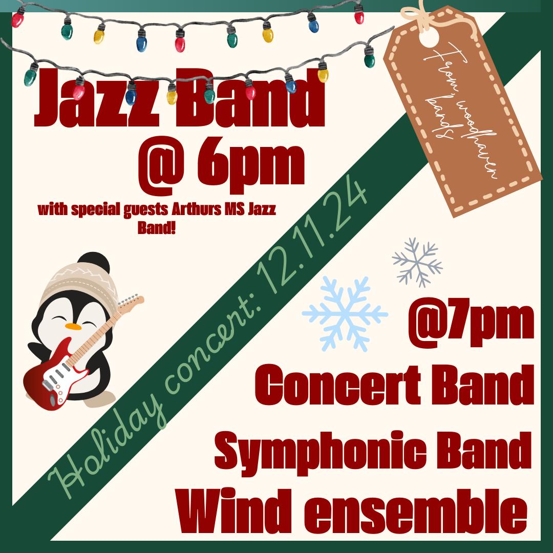 Spice Up Your Holiday by Going to The WHS Jazz Band Concert