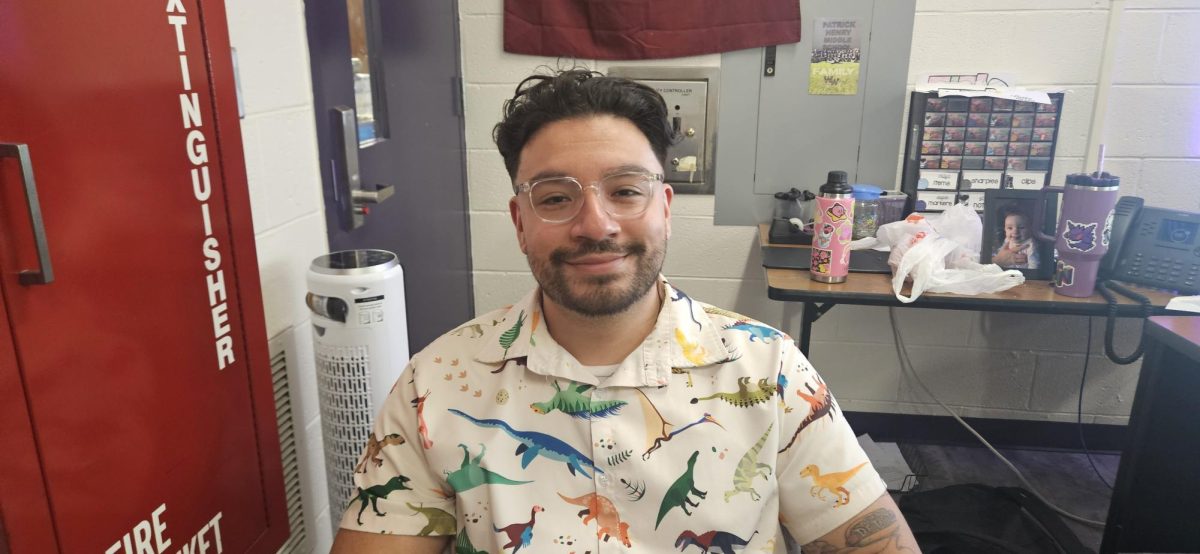 Mr Villalobos in his dinosaur shirt at WHS